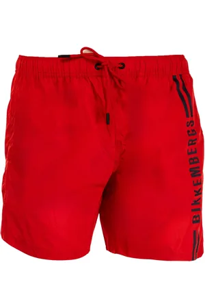 Bikkembergs Badetøj, Herre, Rød, M, Polyester, Mænds Trendy Sommer Boxershorts