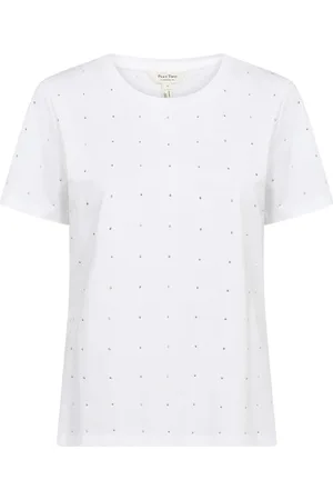 Part Two Top, Dame, Hvid, XS, Bomuld, Shine Hot Fix Tee