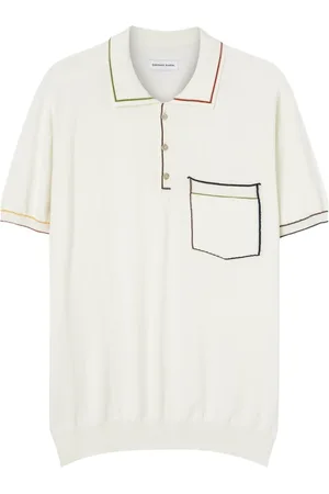 Edmmond Studios Top, Herre, , L, Bomuld, Off White Kortærmet Polo