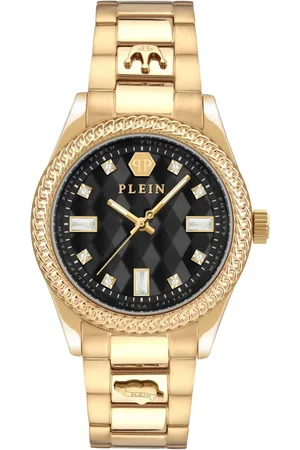 Philipp Plein Tilbehør, Dame, Gul, ONE SIZE, Uld, Queen Watch