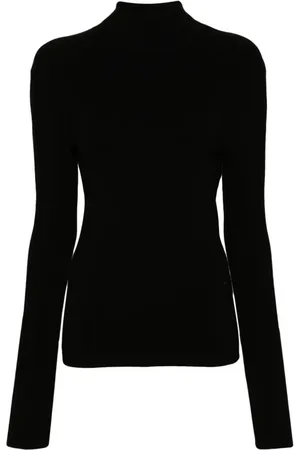 Joseph Top, Dame, Sort, L, Silke Stretch Rullekrave Top