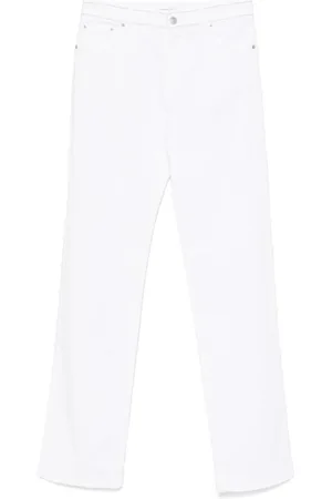 Fabiana Filippi Jeans, Dame, Hvid, XS, Denim, Denim med Monille Detaljer