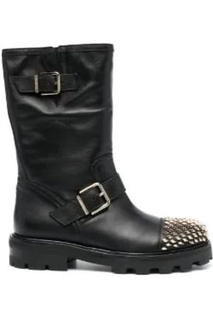Jimmy Choo Sko, Dame, Sort, 37 EU, Uld, Biker II Støvler