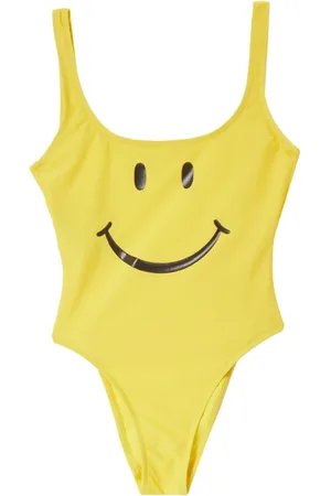 Moschino Badetøj, Dame, Gul, XS, Gul Smiley Heldragt