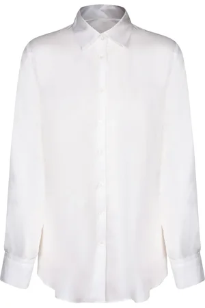 BLANCA Bluser & Skjorter, Dame, Hvid, M, Elegant Hvide Silkeskjorter
