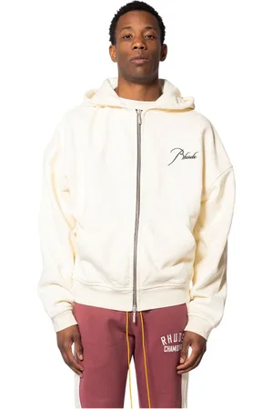 Rhude Sweathshirts & Hoodies, Herre, , S, Vintage White Zip-Up Hoodie