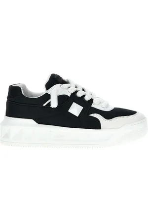VALENTINO GARAVANI Sko, Herre, Sort, 43 1/2 EU, Læder, One Stud XL Low-Top Sneakers