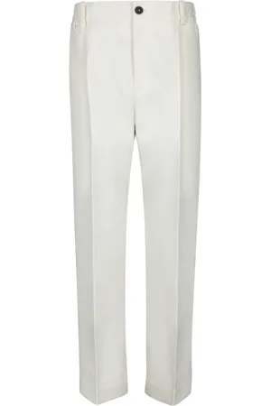 Jacquemus Bukser, Herre, Hvid, M, Bomuld, Hvide Straight Leg Bukser