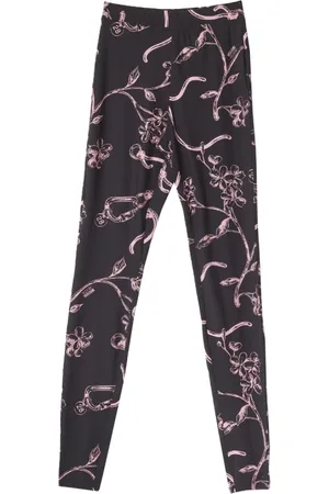 Moschino Bukser, Dame, Flerfarvet, L, Sort Ramage Print Leggings