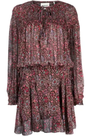 Isabel Marant Kjole, Dame, Brun, XS, Blomstret Kjole