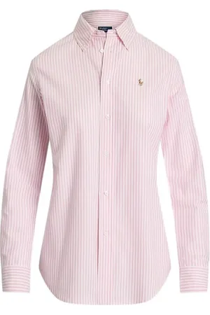 Ralph Lauren Bluser & Skjorter, Dame, Lyserød, L, Afslappet Skjorte