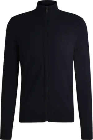 HUGO BOSS Strik, Herre, Sort, S, Uld, Stilfuld Jakke