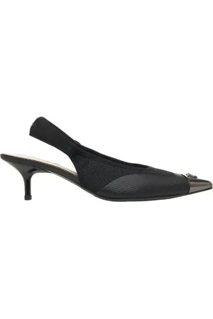Pinko Sko, Dame, Sort, 36 EU, Læder, Heeled Pointed Logo Pumps