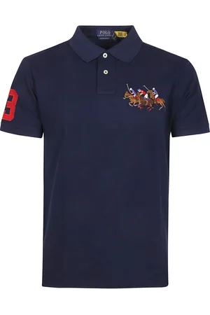 Ralph Lauren Top, Herre, Blå, 2XL, Bomuld, Kortærmet poloshirt