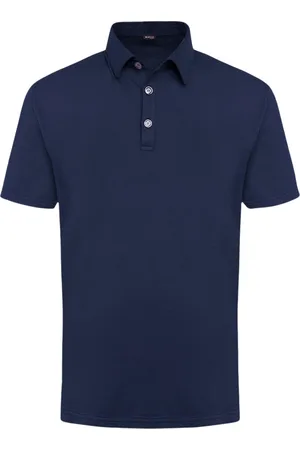 Kiton Top, Herre, Blå, M, Bomuld, Navy Polo Shirt