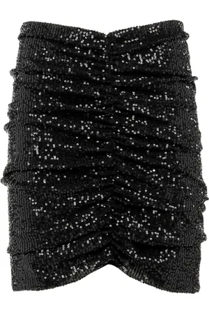 Pinko Nederdel, Dame, Sort, L, Polyester, Suffolk 1 Sequin Skirt
