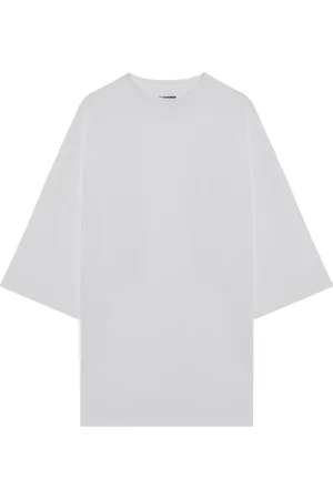 Jil Sander Top, Herre, Hvid, M, Short Sleeve Crew Neck T-Shirt