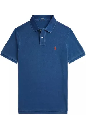 Ralph Lauren Top, Herre, Blå, M, Bomuld, Blå Polo Skjorte med Pony Logo