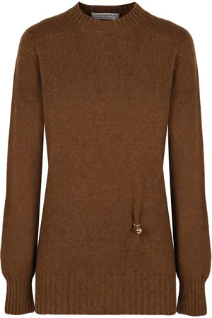 Serafini Strik, Dame, Brun, S, Uld, Luksuriøs uld-cashmere sweater