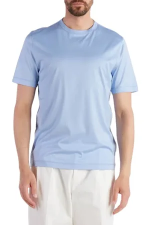 HUGO BOSS Top, Herre, Blå, XL, Bomuld, Kortærmet T-shirt