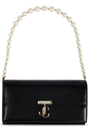 Jimmy Choo Tilbehør, Dame, Sort, ONE SIZE, Uld, Wallet on a Chain ‘Avenue’