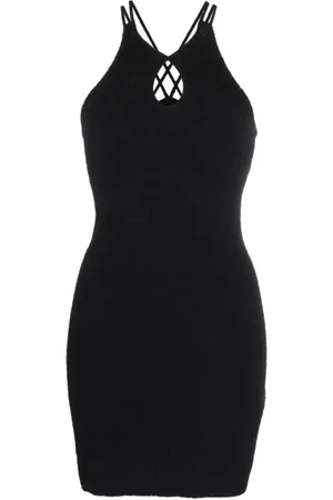 IRO Kjole, Dame, Sort, S, Bomuld, Halterneck Strikkjole