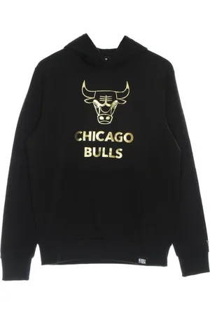 New Era Sweathshirts & Hoodies, Herre, Sort, M, Uld, Chicago Bulls Letvægts hættetrøje Sort/Guld