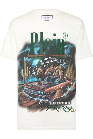Philipp Plein Top, Herre, Hvid, M, Bomuld, Casual Bomulds T-shirt