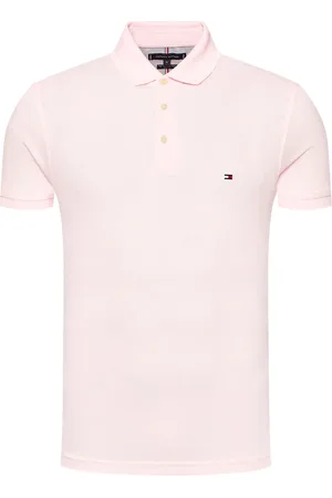 Tommy Hilfiger Top, Herre, Lyserød, 2XL, Bomuld, Klassisk poloshirt