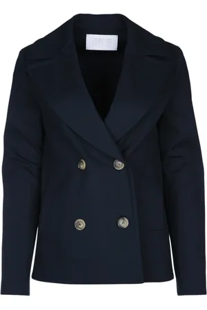 Harris Wharf London Frakke, Dame, Blå, S, Kvinders Peacoat Håndværk med Loro Piana