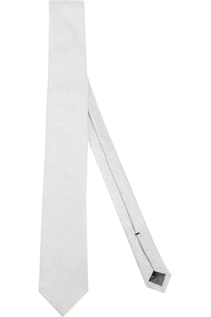 Errico Formicola Tilbehør, Herre, Hvid, ONE SIZE, Elegant Silkeslips