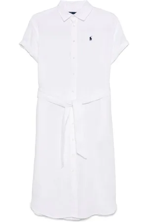 Ralph Lauren Kjole, Dame, Hvid, L, Hvid Kjole