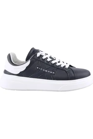 John Richmond Sko, Herre, Blå, 40 EU, Læder, Blå Læder Sneakers