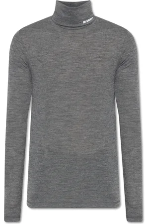 Jil Sander Strik, Herre, Grå, M, Uld, Turtleneck Sweater