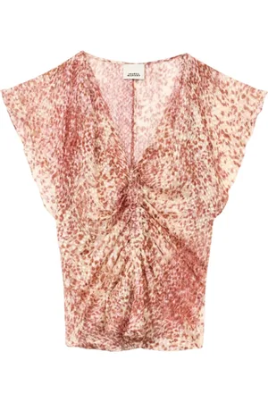 Isabel Marant Top, Herre, Rød, S, Velvet Burnout Top