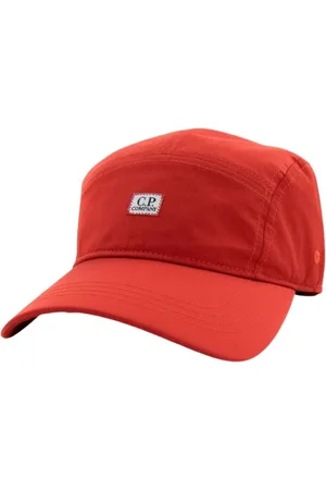 C.P. Company Tilbehør, unisex, Rød, ONE SIZE, Bomuld, Panelled Logo Cap