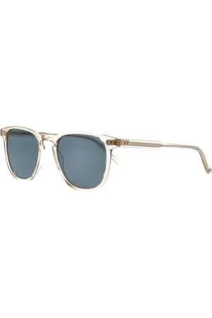 GARRETT LEIGHT Tilbehør, unisex, Hvid, 47 MM, Firkantet Acetat Solbriller Brooks