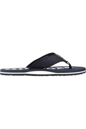 Tommy Hilfiger Sko, Herre, Blå, 41 EU, Patch Hilfiger Badesandal