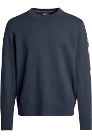 Parajumpers Sweathshirts & Hoodies, Herre, Blå, L, Bomuld, Basic Blå Striktrøje