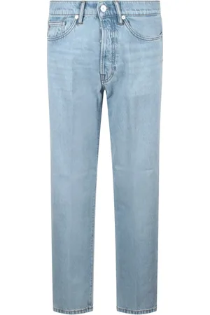 Nine In The Morning Jeans, Herre, Blå, W34, Bomuld, Lysvaskede Straight Jeans 5-Lomme Design