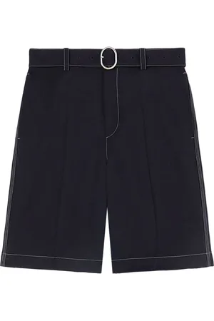 Jil Sander Shorts, Herre, Blå, M, Polyester, Casual Shorts med Bælte