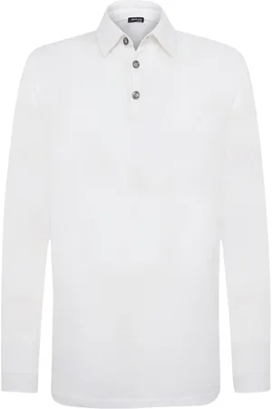 Kiton Top, Herre, Hvid, 2XL, Bomuld, Jersey Poloshirt Bomuld Hvid