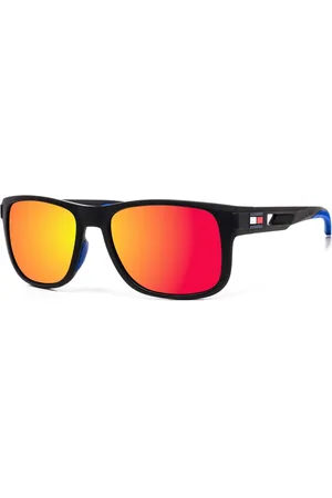 Tommy Hilfiger Tilbehør, Herre, Sort, ONE SIZE, Firkantede acetat solbriller