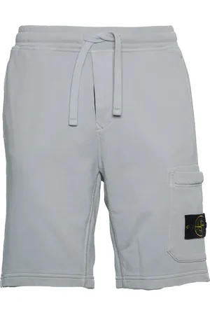 Stone Island Shorts, Herre, Grå, L, Grå Fleece Shorts Bermudas