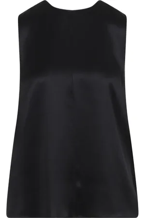 Tom Ford Top, Dame, Sort, 2XS, Satin, Charmeuse Top