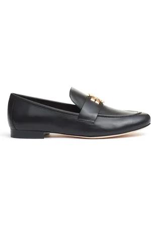 Tory Burch Sko, Dame, Sort, 37 1/2 EU, Læder, Sort læder mokkasin med logo