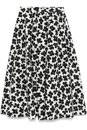 Msgm Nederdel, Dame, Sort, S, Midi Nederdel med Plisseringer