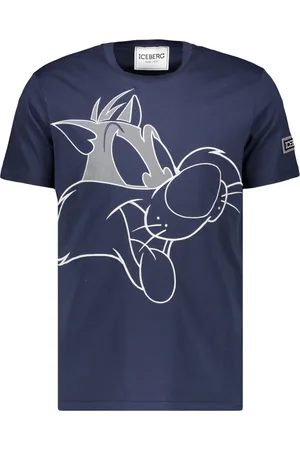 Iceberg Top, Herre, Blå, M, Bomuld, Broderet Bomulds T-shirt