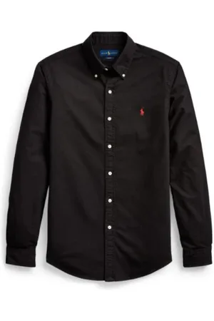 Ralph Lauren Skjorte, Herre, Sort, 2XL, Bomuld, Casual Skjorte