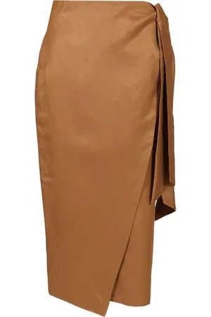 Max Mara Nederdel, Dame, Brun, XS, Tequila Pareo Nederdel